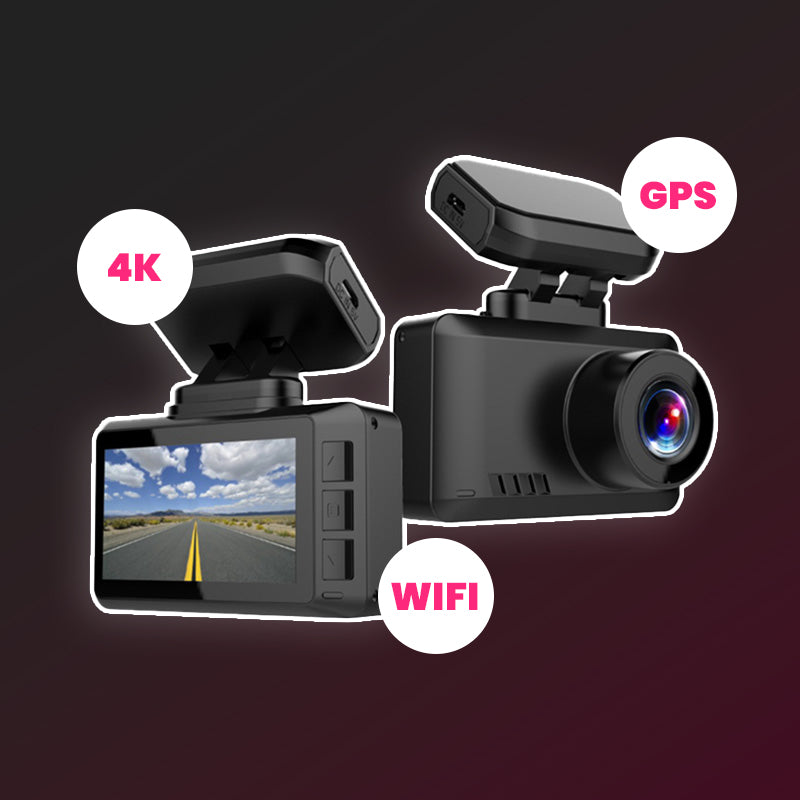 Ultra HD 4K Dashcam - GPS, WIFI, mit integriertem 2,45 IPS-Bildschirm